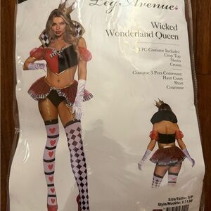 Yandy Wicked Wonderland Queen Costume - Red, Black, White